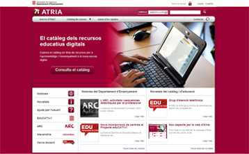 Plataforma Àtria per a la distribució de recursos educatius digitals